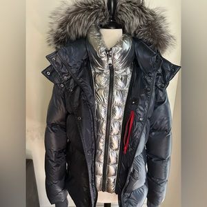 PAJAR NWT Fur coat. Sz XL.Hood &silver lining removable. Heater option.See below